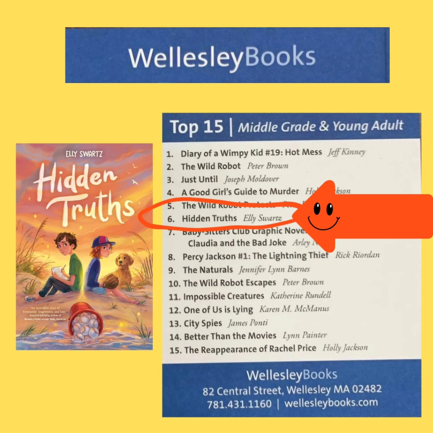 Hidden Truths #6 bestseller for 2024 middle grade and young adult at Wellesley Books